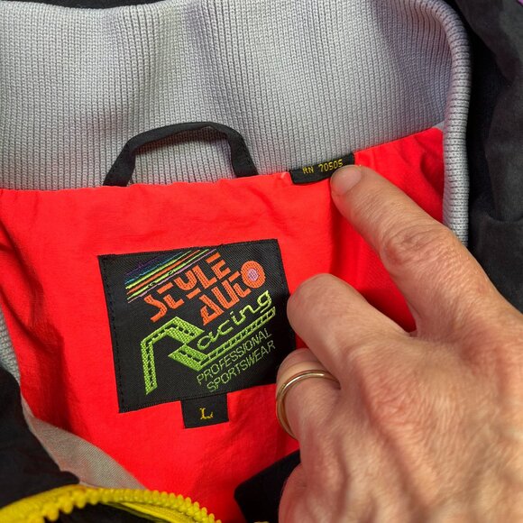 Vintage Style Auto Racing Size L Jacket DuPont - Picture 4 of 15